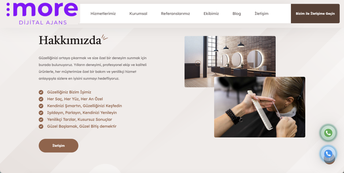 Hazır Güzellik Merkezi ve Kuaför Web Sitesi v3