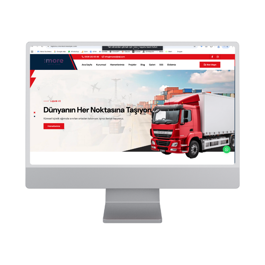 Uluslararası Lojistik ve Nakliyat Hazır Web Sitesi