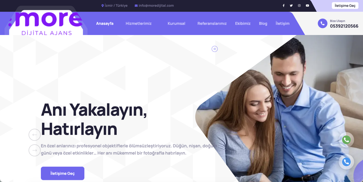 Profesyonel Hazır Fotoğrafçı Web Sitesi v1