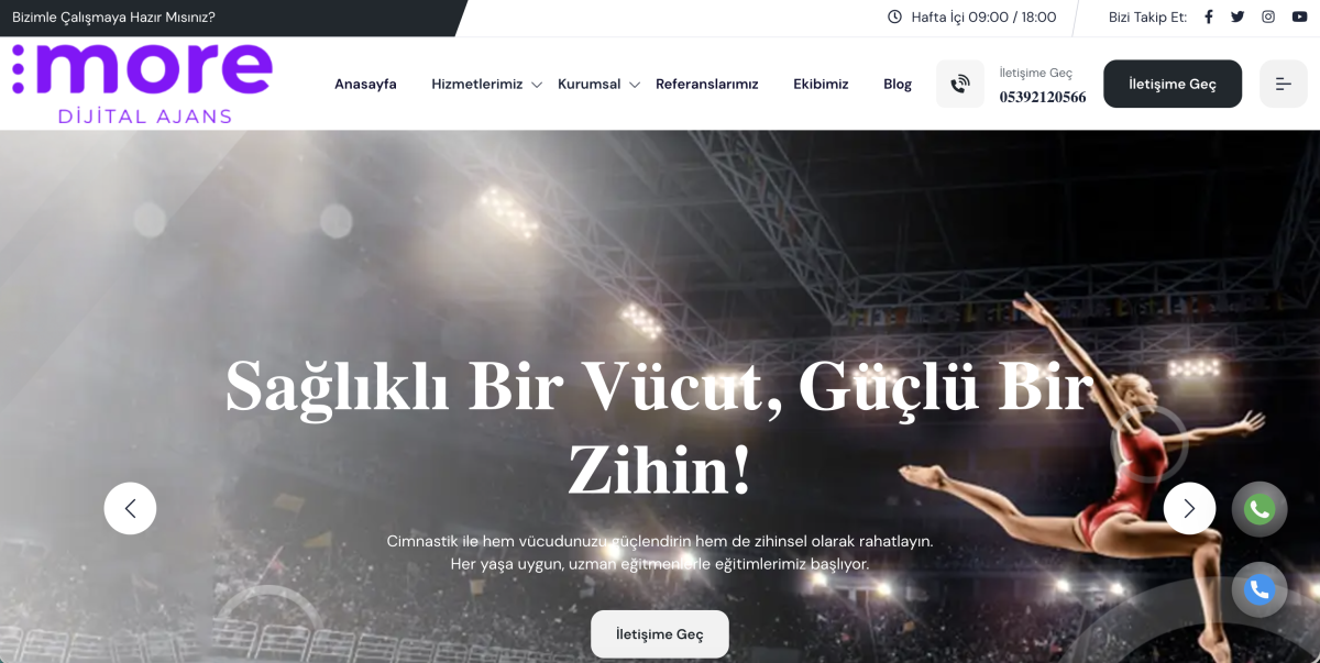 Hazır Spor Salonu ve Fitness Merkezi Web Sitesi v1