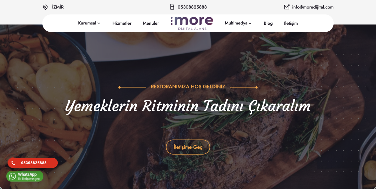 Hazır Restoran ve Cafe Web Sitesi v1